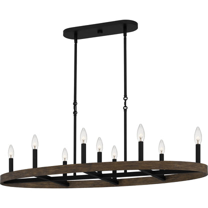 Quoizel Hendrix 9 Light Island Light, Matte Black - HDR842MBK