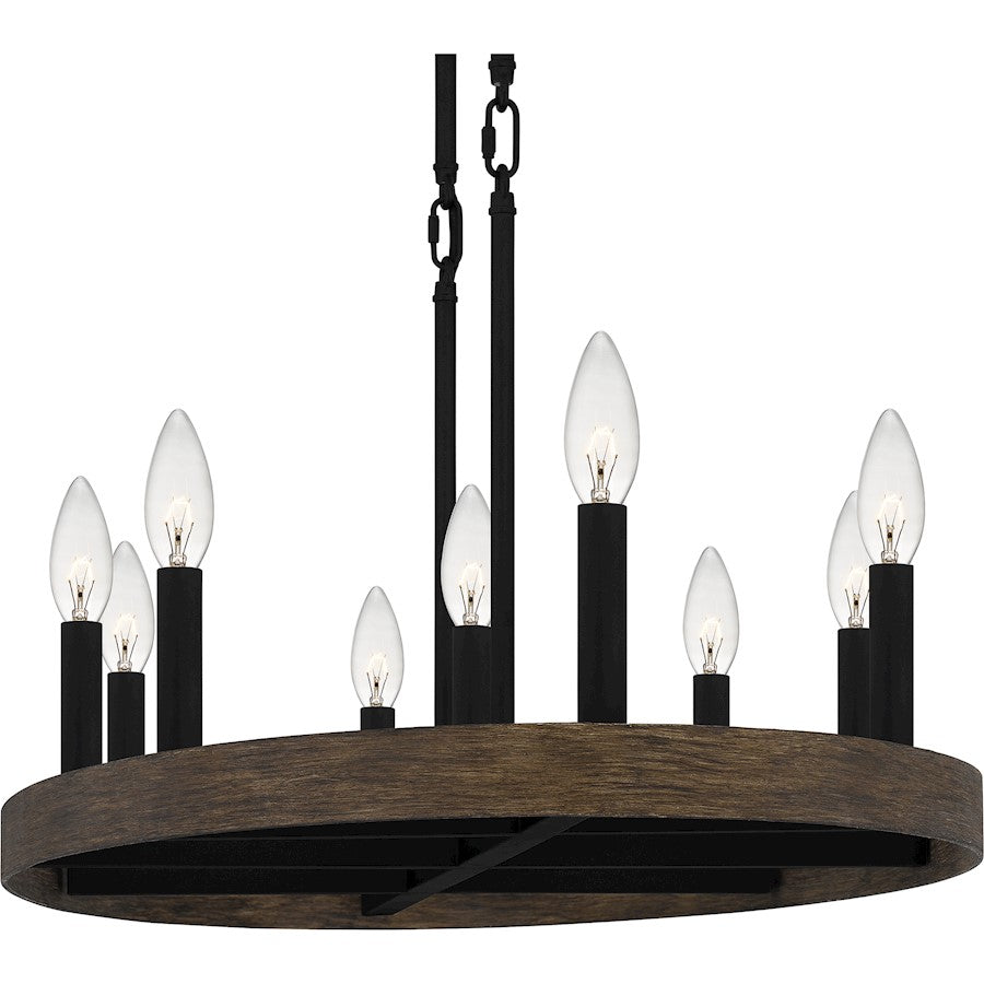 Quoizel Hendrix 9 Light Island Light, Matte Black