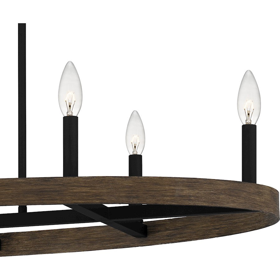 Quoizel Hendrix 9 Light Island Light, Matte Black