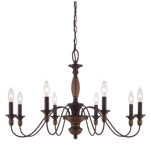 Quoizel Holbrook Chandelier, Tuscan Brown