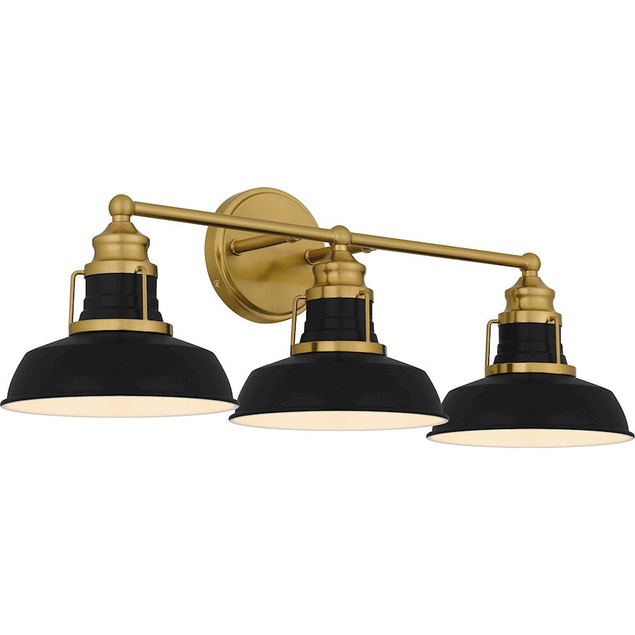 Quoizel Huxley 3 Light Bath Light, Aged Brass - HUX8625AB