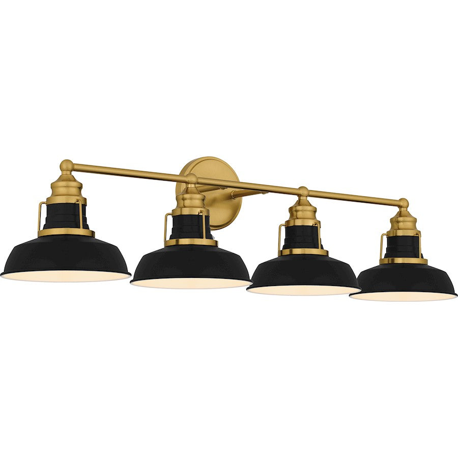 Quoizel Huxley 4 Light Bath Light, Aged Brass - HUX8634AB