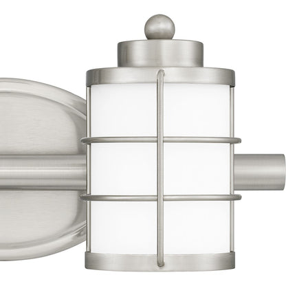 2 Light Bathroom Vanity Light, Opal Etched