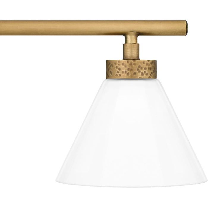 Quoizel Ira 4 Light Bath Light, Weathered Brass/Opal