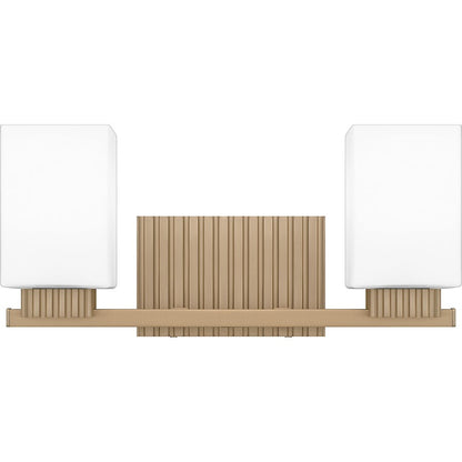 Quoizel Joyner 2 Light Bath Light, Bronze Gold/Opal Etched - JOY8616BGD