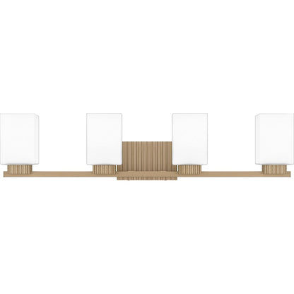 Quoizel Joyner 4 Light Bath Light, Bronze Gold/Opal Etched - JOY8632BGD