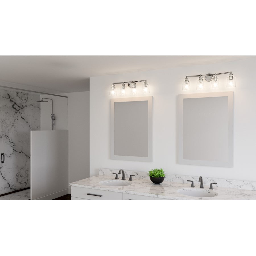 4 Light Bathroom Vanity Light Nickel