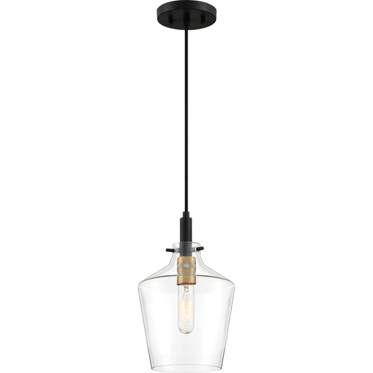 1 Light Mini Pendant, Earth Black