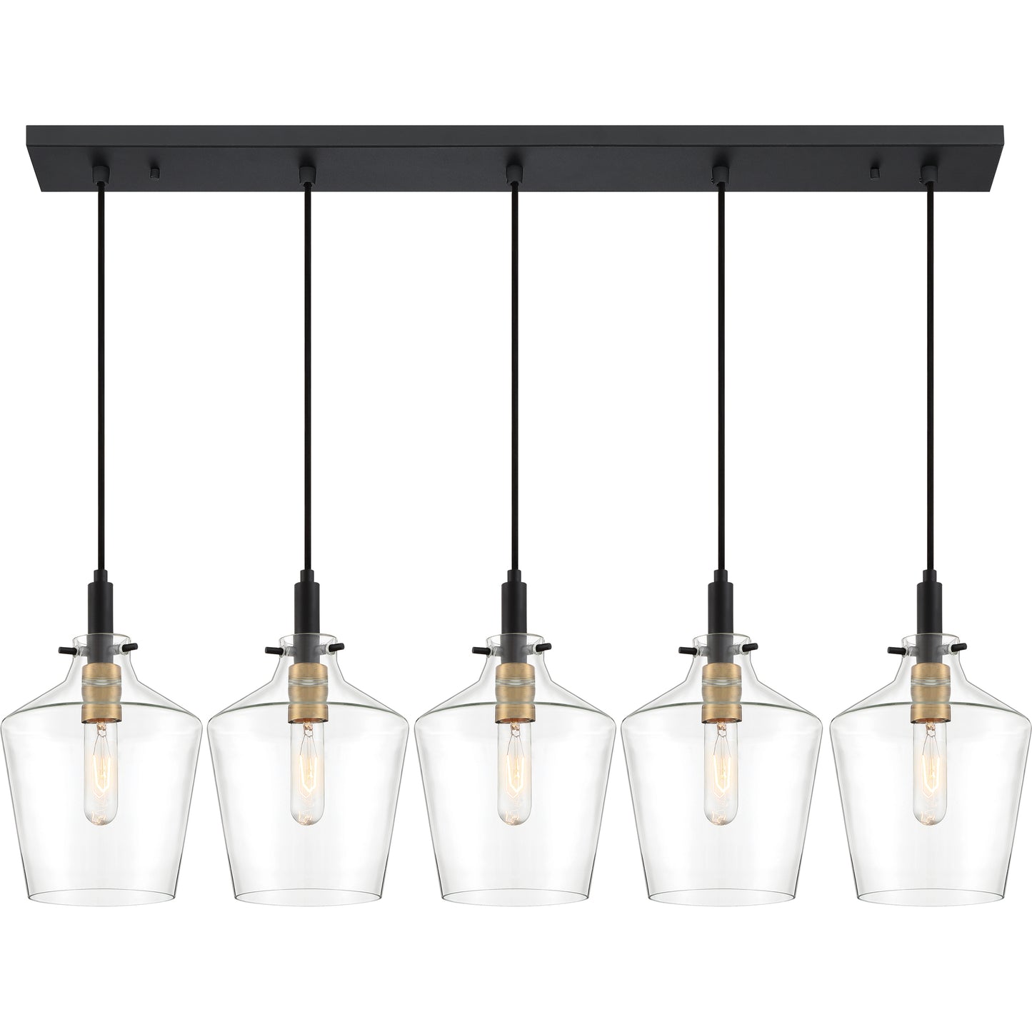 Quoizel June 3 Light Linear Chandelier, Earth Black - JUN330EK