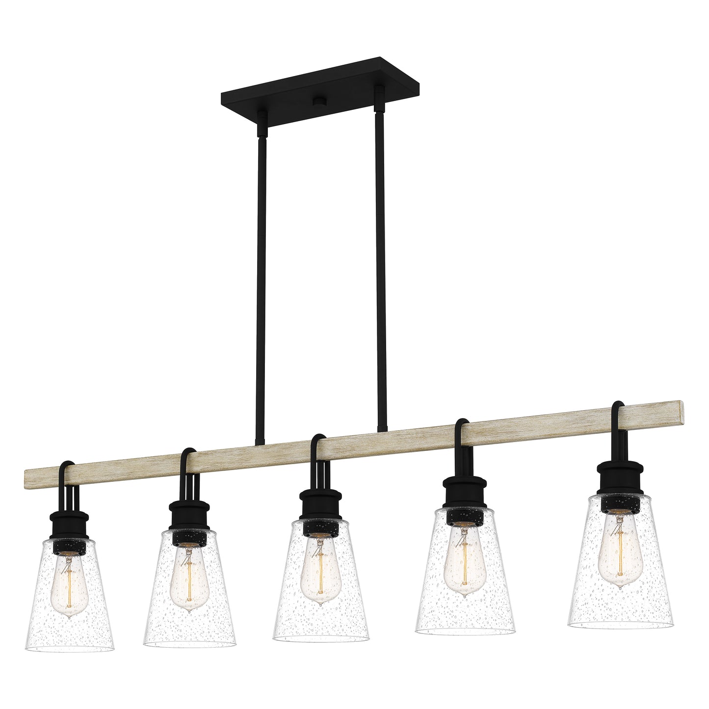 Quoizel Kingsbridge 5 Light Chandelier Light, Earth Black/Seeded - KGB142EK