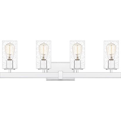 4 Light Bathroom Vanity Light, Polished Chrome