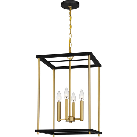 Quoizel Kynwyd 4 Light Pendant, Matte Black - KNW2814MBK