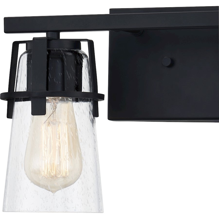 2 Light Bathroom Vanity Light, Matte Black