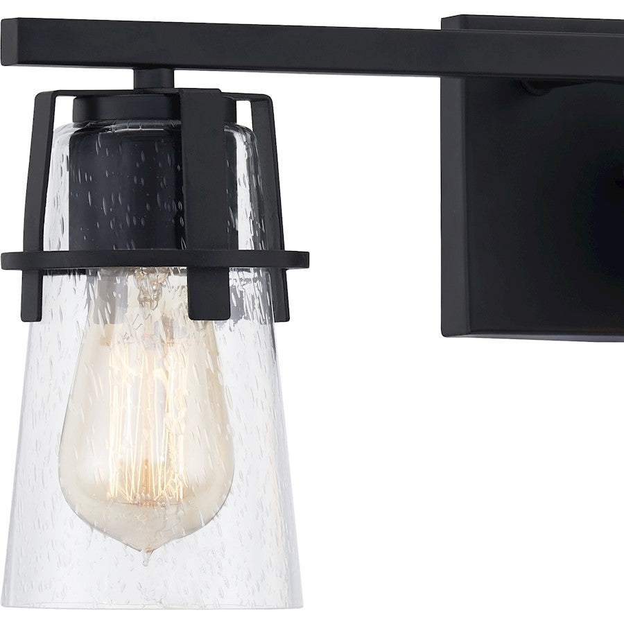 3 Light Bathroom Vanity Light, Matte Black