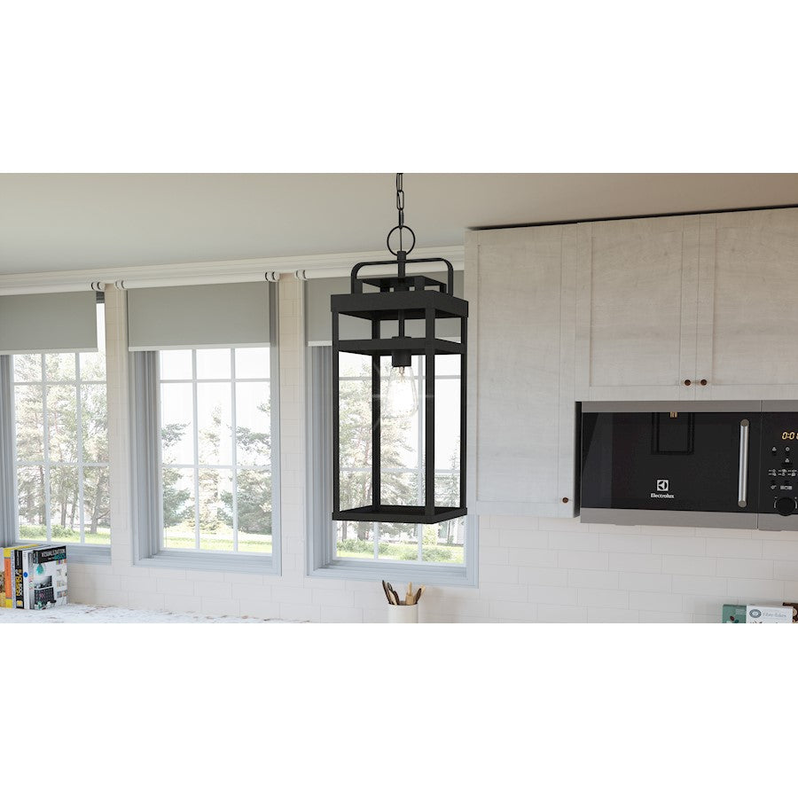 1 Light Mini Pendant, Mottled Black