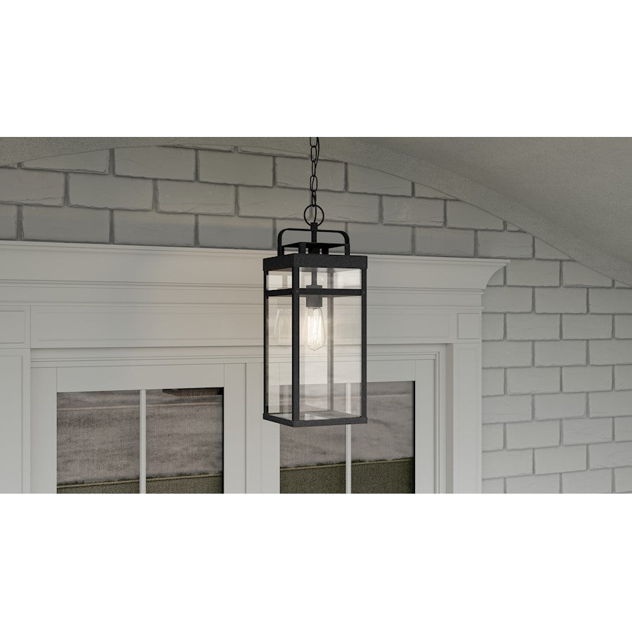 Quoizel Keaton 1 Light Outdoor Hanging Lantern, Mottled Black