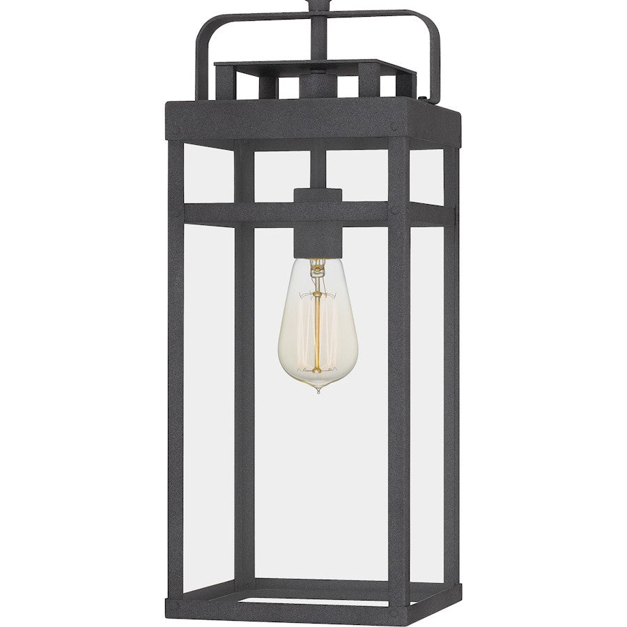 Quoizel Keaton 1 Light Outdoor Hanging Lantern, Mottled Black