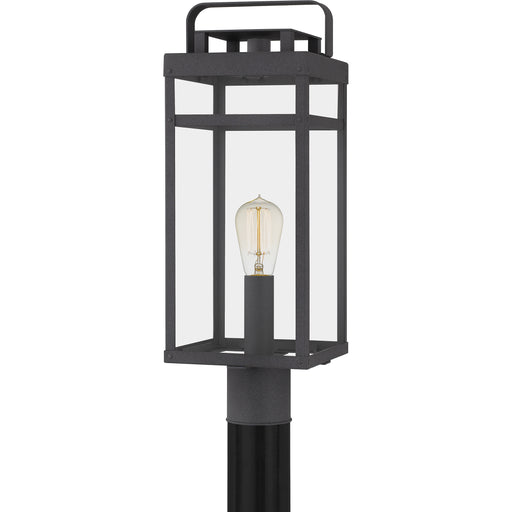 Quoizel Keaton 1 Light Outdoor Post Lantern, Mottled Black - KTN9008MB