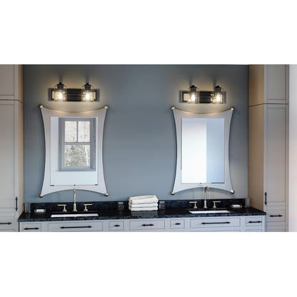 2 Light Bathroom Vanity Light, Matte Black