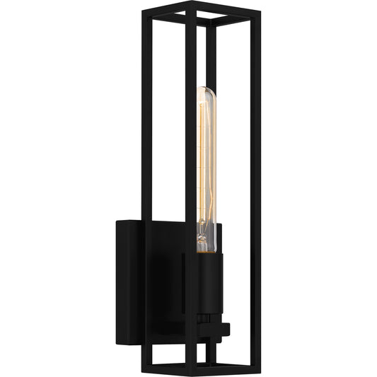 Quoizel Leighton 1 Light Wall Sconce, Matte Black/ - LGN8605MBK