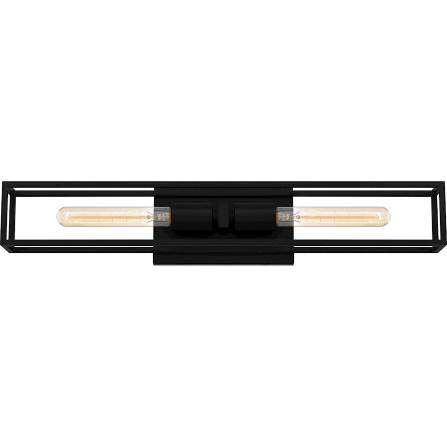 2 Light Bathroom Vanity Light, Matte Black