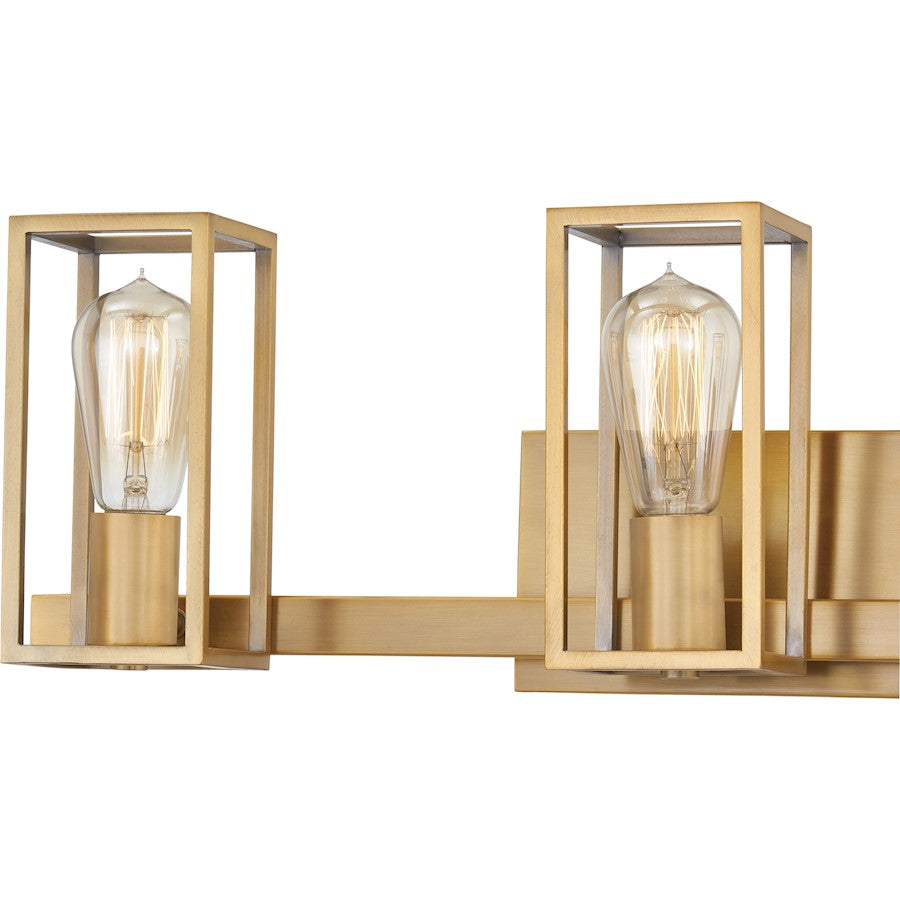 3 Light Bathroom Vanity Light Weathered Brass