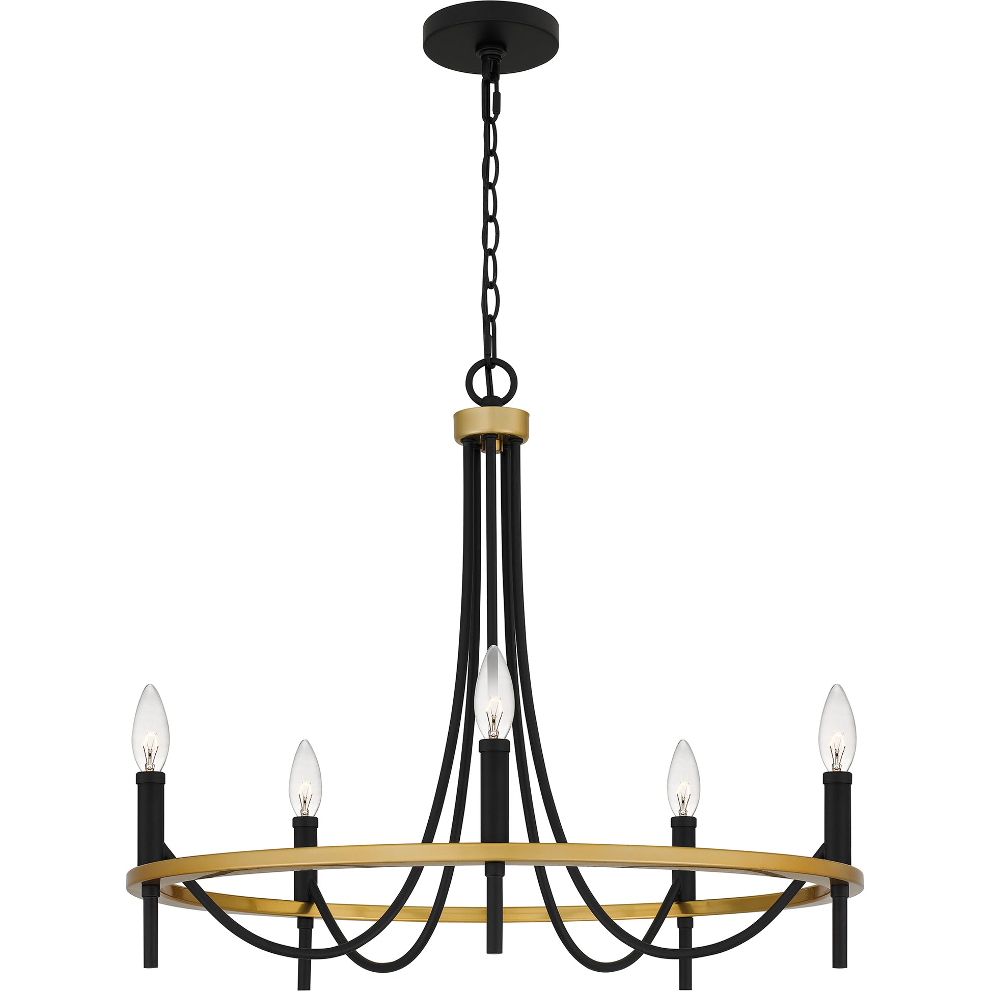 Quoizel Legare 5 Light Chandelier, Matte Black - LGR5026MBK