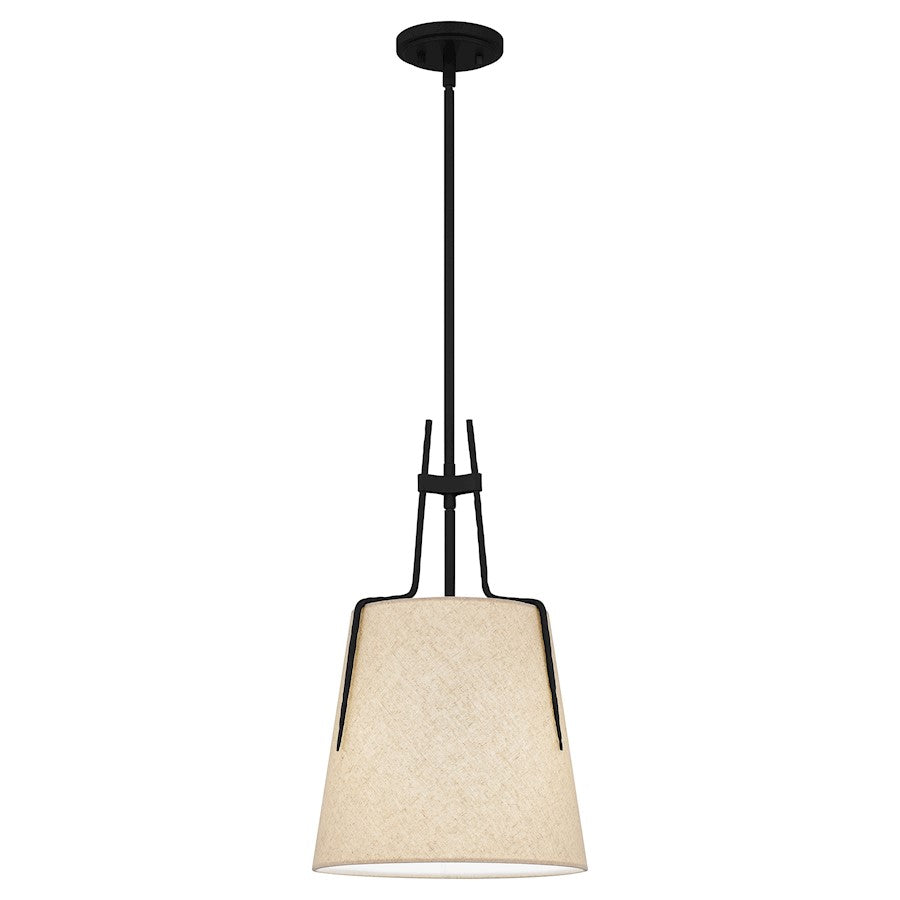 1 Light Mini Pendant, Matte Black