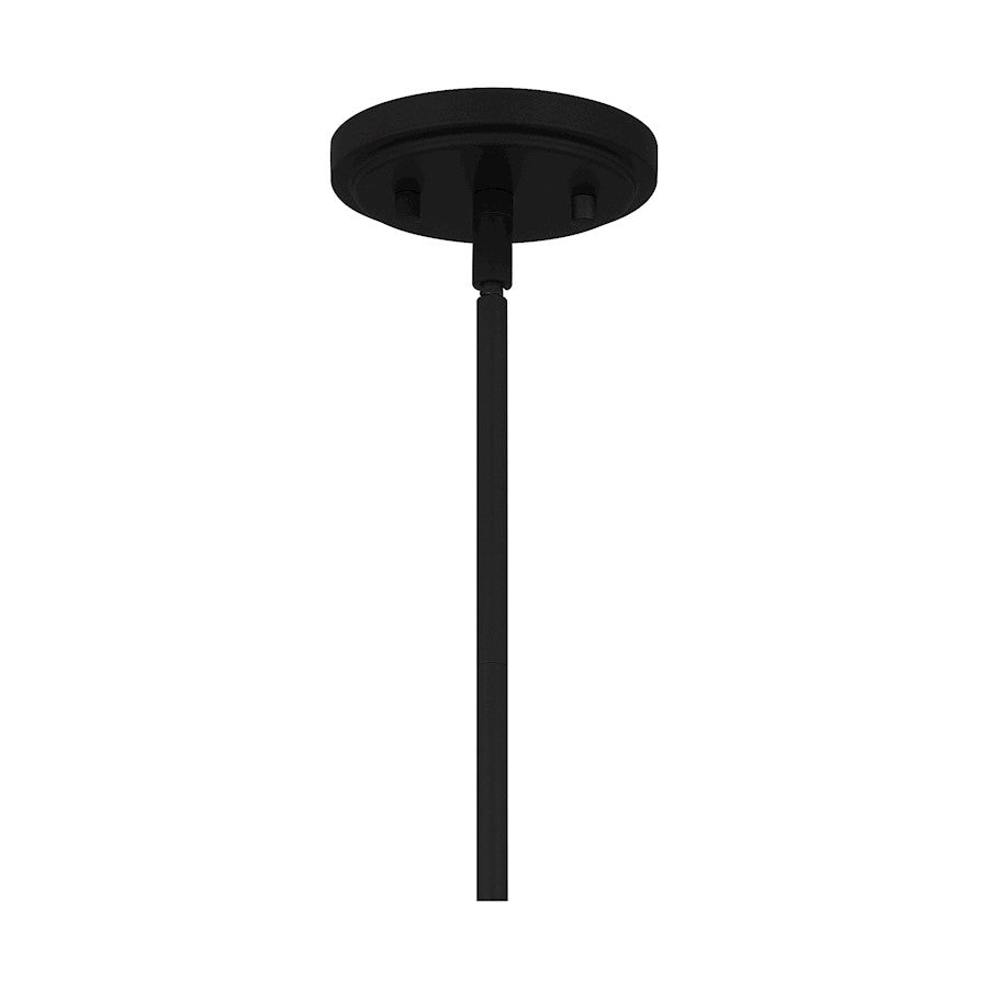 1 Light Mini Pendant, Matte Black