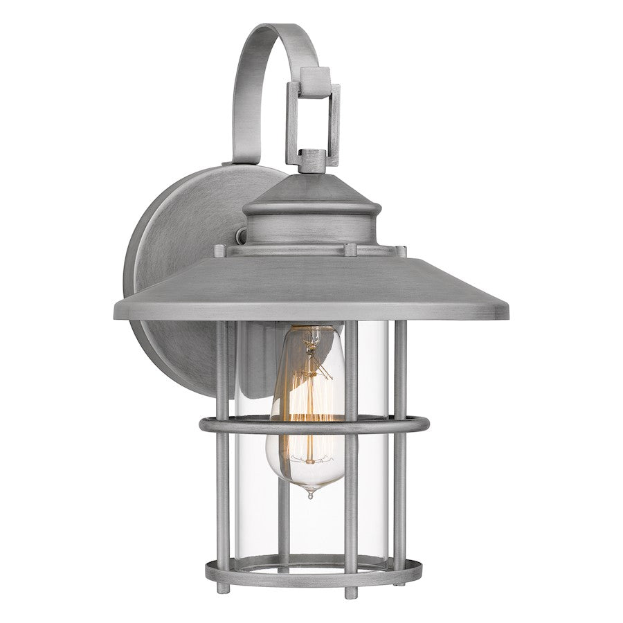 Quoizel Lombard 1 Light 14" Outdoor Lantern, AB Aluminum - LOM8409ABA