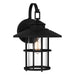 Quoizel Lombard 1 Light 16" Outdoor Lantern, Matte Black/Clear - LOM8411MBK