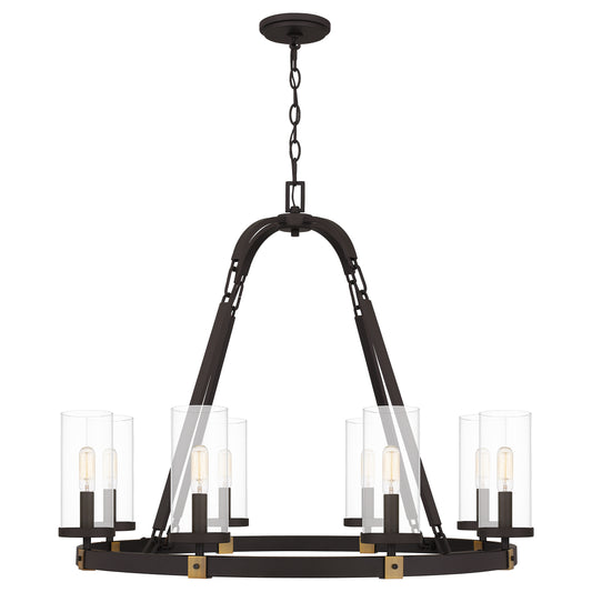 Quoizel Lisbon 6 Light Chandelier, Old Bronze/Clear - LSB5026OZ