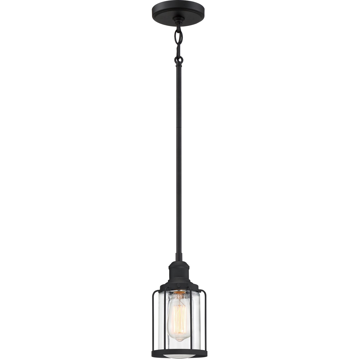 Quoizel Ludlow 1 Light Mini Pendant, Earth Black - LUD1505EK