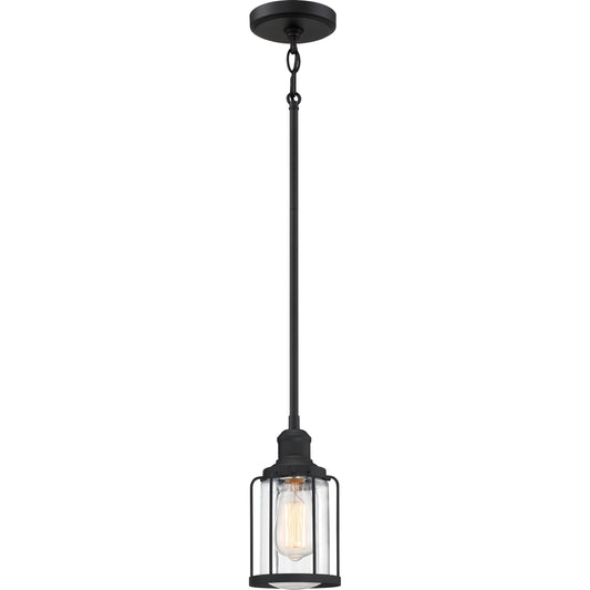 Quoizel Ludlow 1 Light Mini Pendant, Earth Black - LUD1505EK