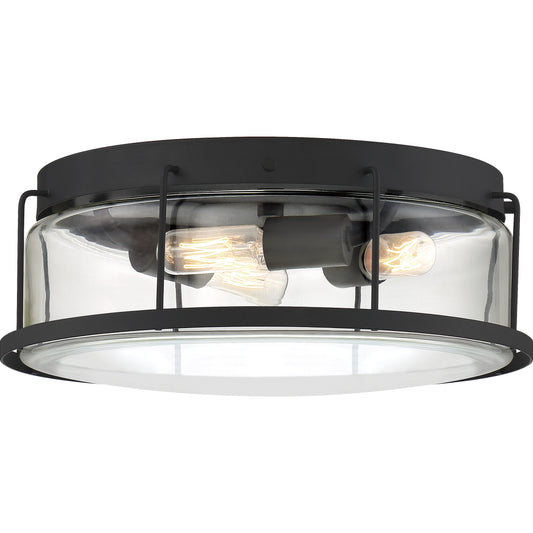 Quoizel Ludlow 3 Light Flush Mount, Earth Black - LUD1613EK