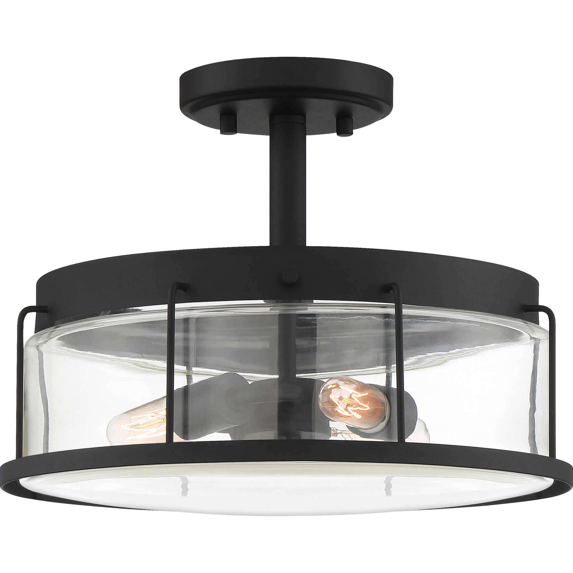 Quoizel Ludlow 3 Light Semi-Flush Mount, Earth Black - LUD1713EK