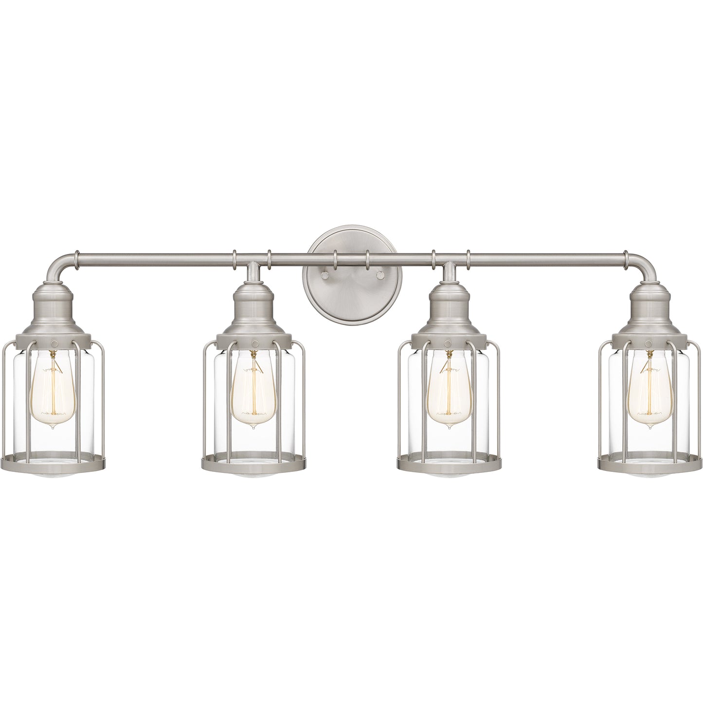 Quoizel Ludlow 4 Light Bath Light, Brushed Nickel/Clear - LUD8634BN