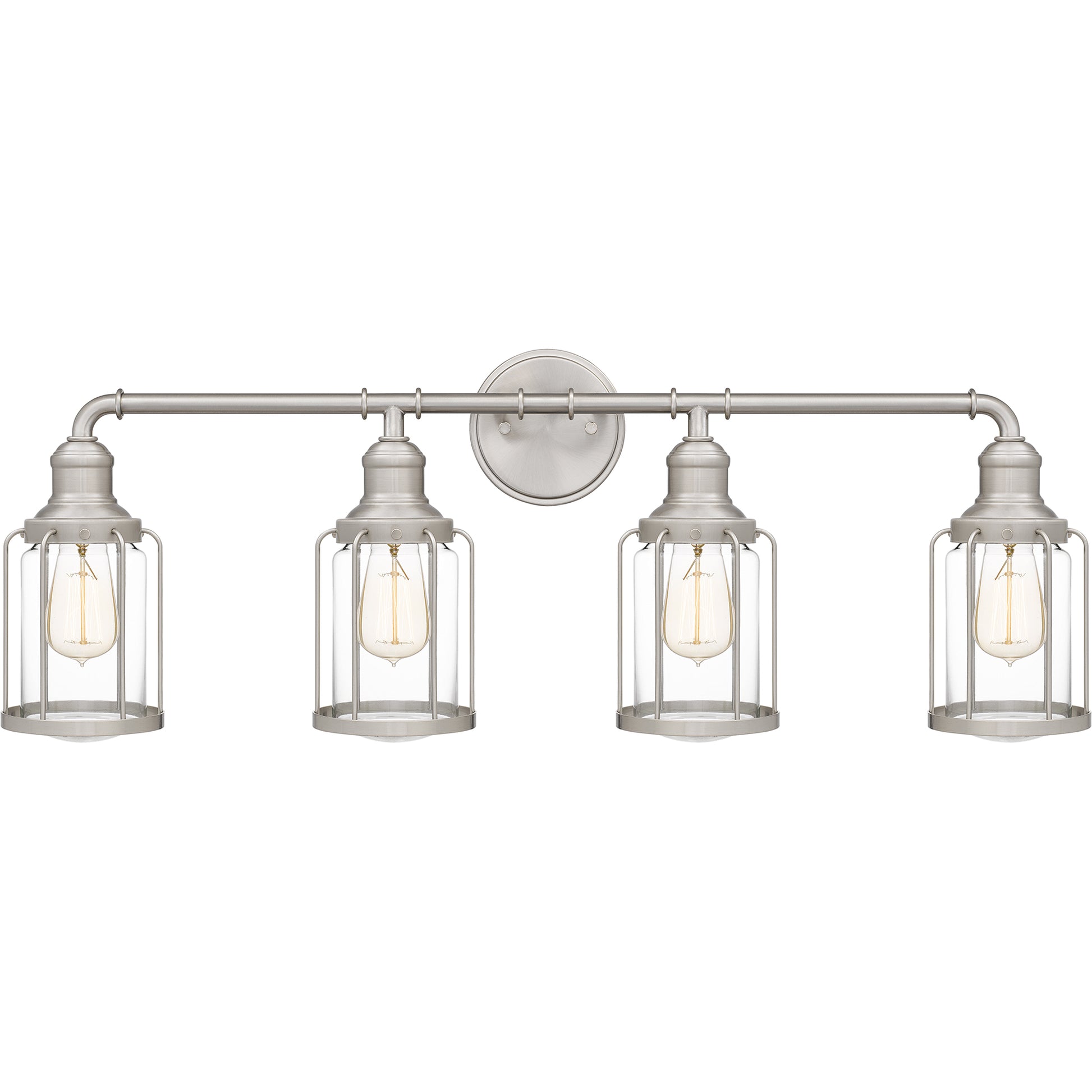 Quoizel Ludlow 4 Light Bath Light, Brushed Nickel/Clear - LUD8634BN