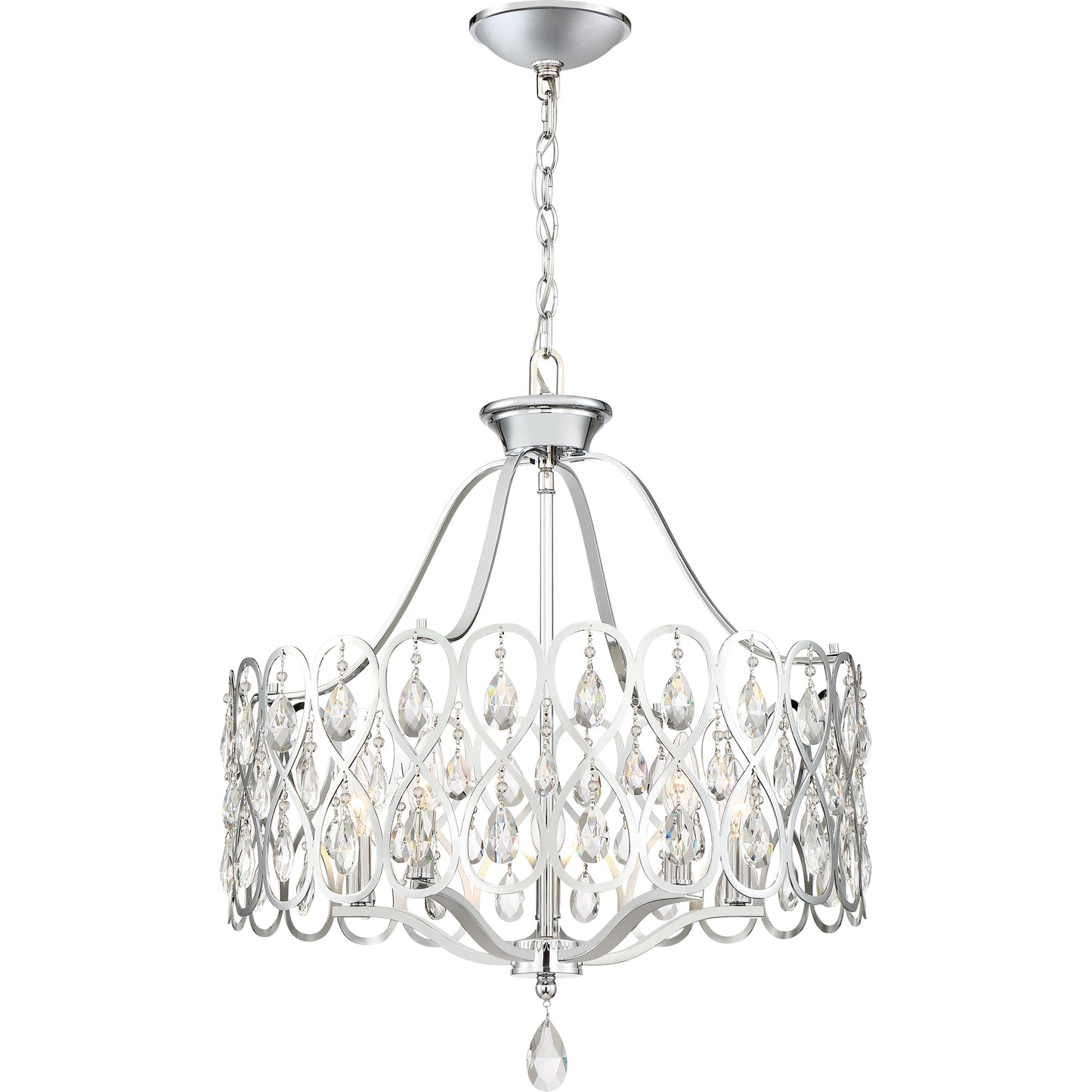 Quoizel Lulu 5 Light Chandelier, Polished Chrome - LUL5022C