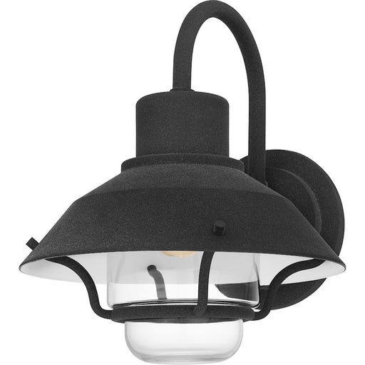 Quoizel Lavalier 1 Light 13" Outdoor Lantern, Mottled Black/Clear - LVL8411MB