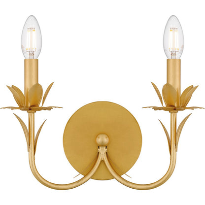 Quoizel Maria 2 Light Wall Sconce, Gold Leaf - MAA8712GFL