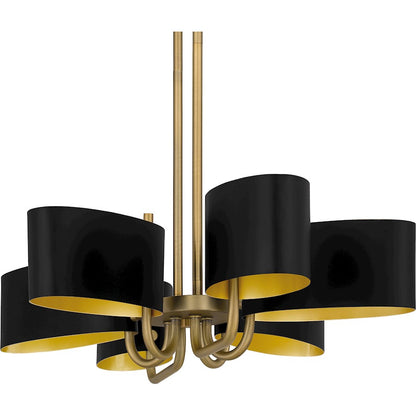 Quoizel Madden 6 Light Island Light, Aged Brass/Metal