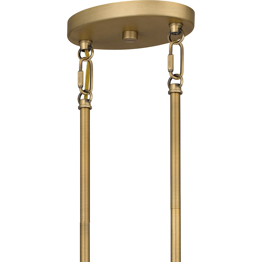 Quoizel Madden 6 Light Island Light, Aged Brass/Metal