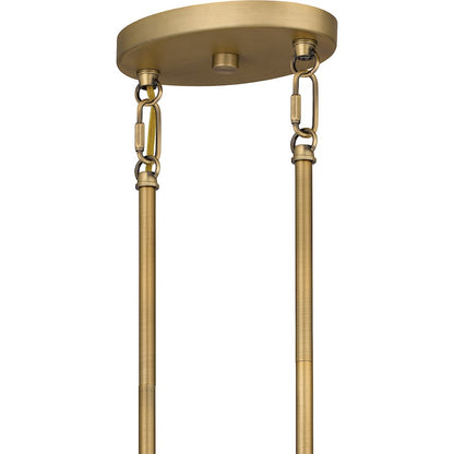 Quoizel Madden 6 Light Island Light, Aged Brass/Metal