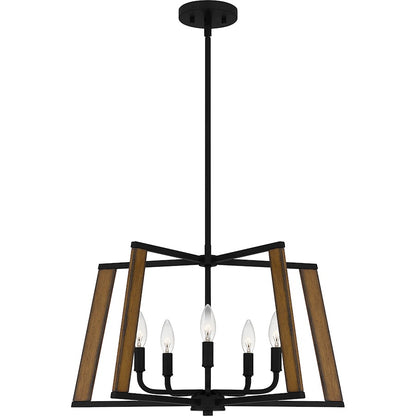 Quoizel Mayline 5 Light Pendant, Matte Black - MAL2824MBK