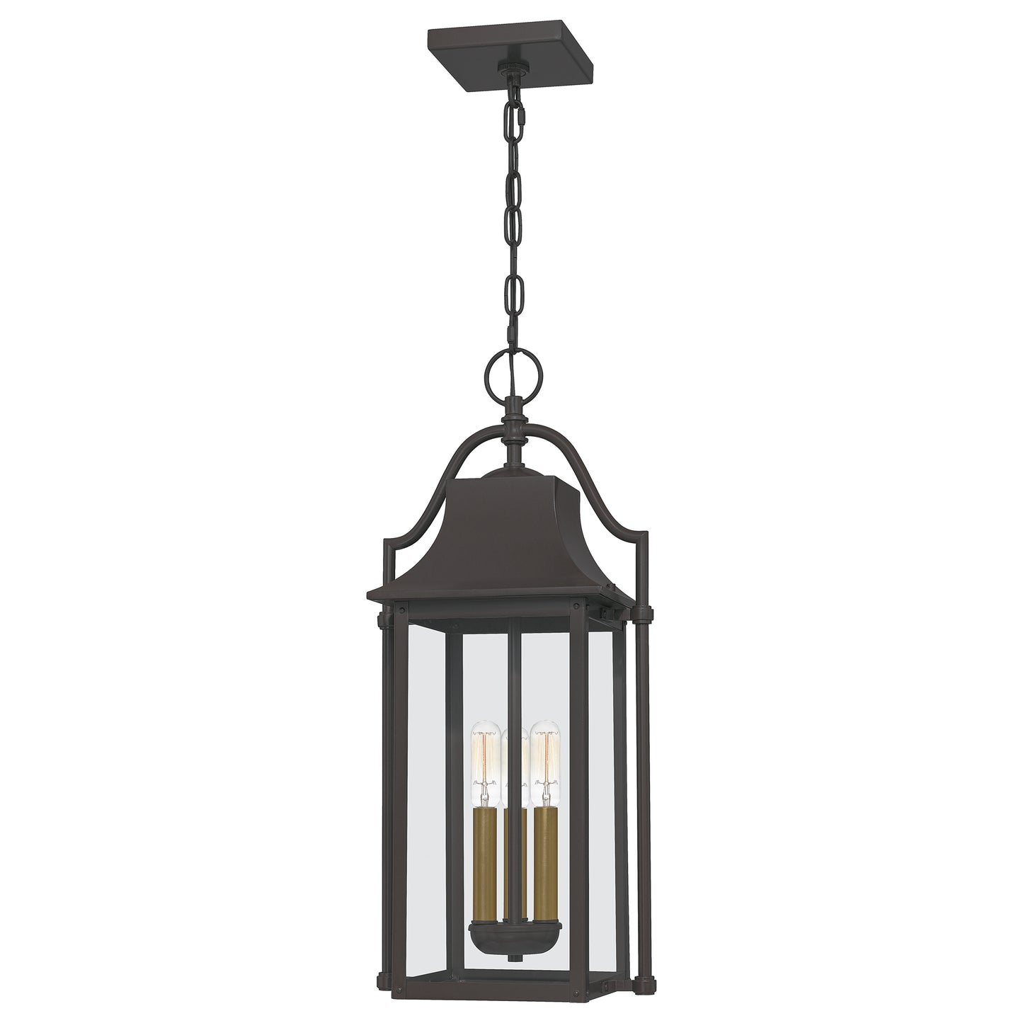 Quoizel Manning 3 Light Mini Pendant, Bronze/Clear - MAN1511WT