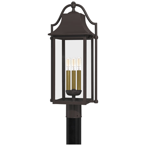 Quoizel Manning 3 Light Outdoor Post Lantern, Western Bronze - MAN9011WT