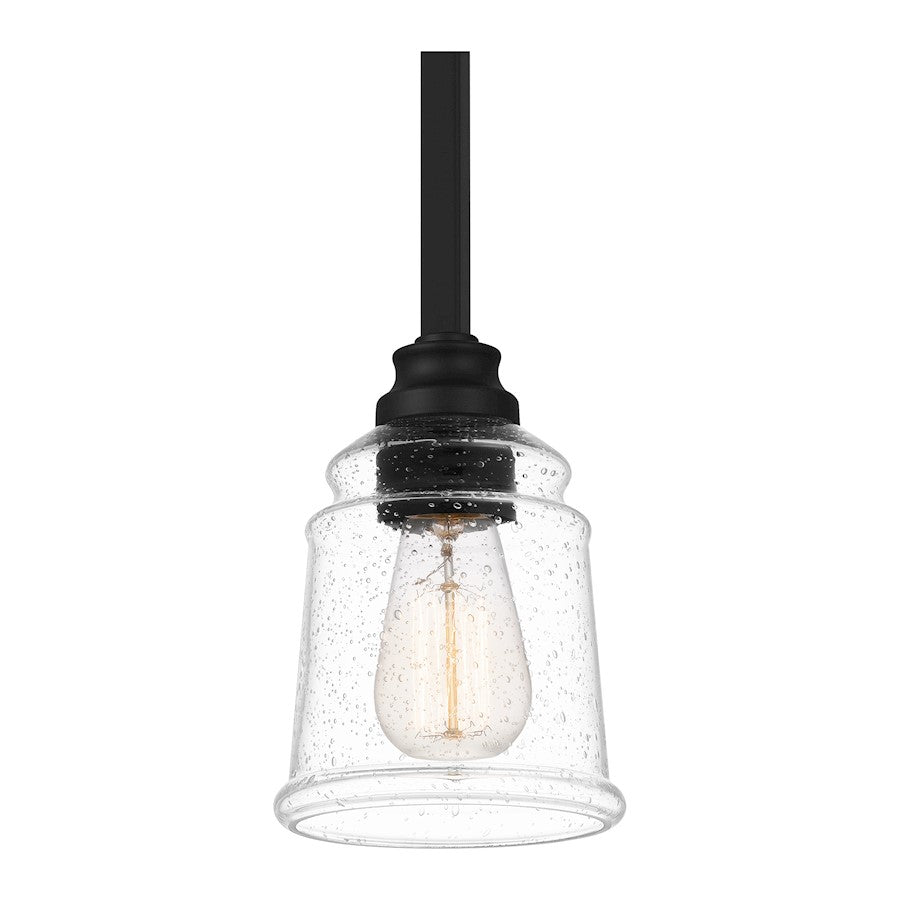 1 Light Mini Pendant, Matte Black