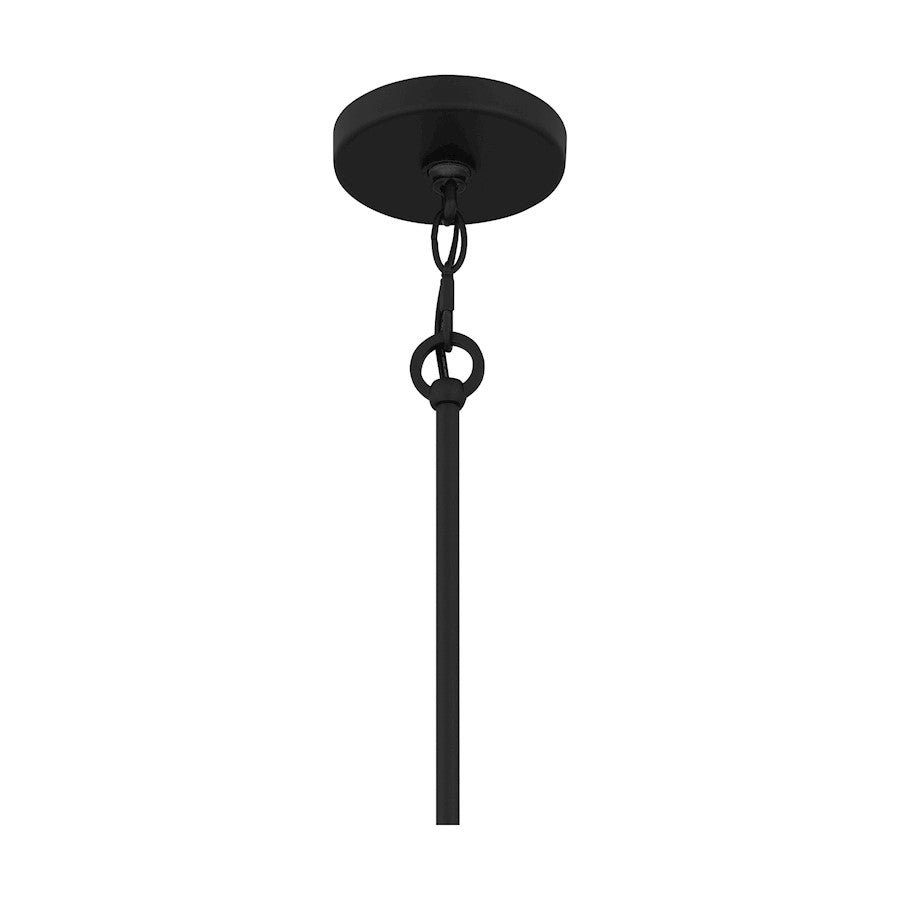 Quoizel Mcintire Chandelier, Matte Black/Clear Seedy