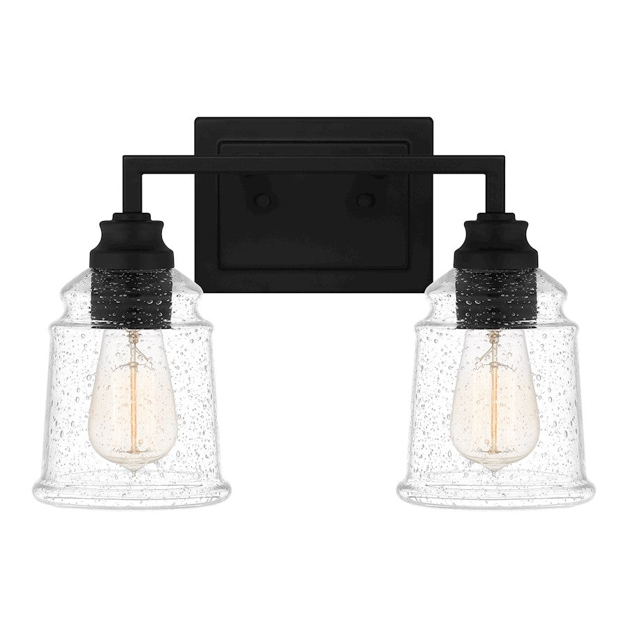 2 Light Bathroom Vanity Light, Matte Black